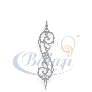 ราวบันไดเหล็กหล่อแบบเกลียวตกแต่งทันสมัย หนา 10 มม. สูง 31.75 นิ้ว แบบไร้กรอบ ป้องกันรังสียูวี ป้องกันสนิม - Product Image 1