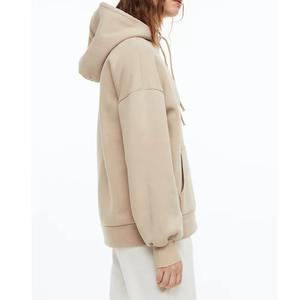 Sweat-shirt oversize en velours doux pour femme, coupe décontractée, manches longues bouffantes, logo sur le devant, streetwear - Product Image 6