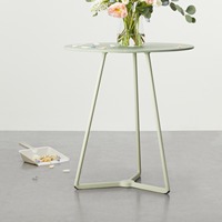 Base de table d'extérieur, base en aluminium avec tubes en acier peint, H73 cm, pour dessus de table rond ou carré