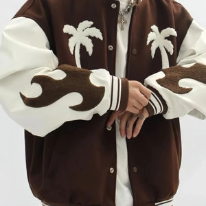 Chaqueta de hombre de estilo juvenil de alta calidad personalizada OEM con icónico diseño de letra de chenilla chaqueta universitaria de calle delantera para hombre - Product Image 6