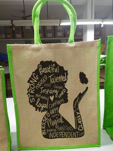 Sacs fourre-tout réutilisables écologiques Poignée en corde en fibre de jute naturelle durable pour les achats quotidiens et l'épicerie - Product Image 3