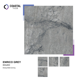 Carreaux de sol en porcelaine gris AAA+ 80x80cm, design moderne, longue durée de vie, utilisation en intérieur, meilleure qualité, vente en gros directe d'usine, villas - Product Image 1