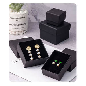 Caja de joyería de papel Kraft, anillo, collar, pulseras, brazaletes, embalaje, caja de exhibición de regalo, caja, envoltura de regalo para fiesta de cumpleaños de boda - Product Image 2