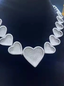 Cadena Cubana de Hip Hop con Diamantes Moissanite en Oro de 10K/14K/18K, Joyería de Lujo con Corte Redondo, Collares Finos para Hombre - Product Image 5