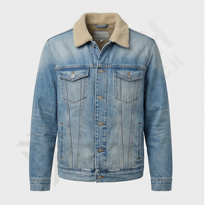 Veste en jean décontractée pour homme avec logo personnalisé, manches longues, dernier style, veste en jean fabriquée à partir de tissu de haute qualité, vêtements d'extérieur - Product Image 1