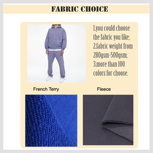 Ensemble survêtement tendance pour homme, sweat-shirt et pantalon de survêtement en molleton de coton surdimensionné de haute qualité, personnalisable, best-seller, OEM 2026 - Product Image 5