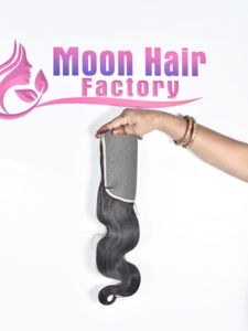 Extensions de cheveux humains péruviens de luxe, closure, ondulation naturelle, cuticules alignées, douceur, sans produits chimiques, double trame plate, par Export - Product Image 6