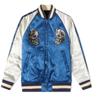 Vestes bomber en satin double face pour hommes, broderie personnalisée, prix bas, faible MOQ, fabrication d'usine Flyingkick Enterprises - Product Image 1
