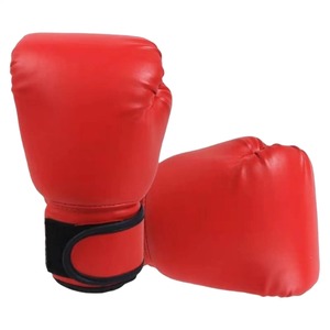 Guantes de boxeo de cuero impermeables de Color sólido para mujeres y hombres Sanda Training Sandbags Muay Thai Combat Kickboxing Guantes para adultos - Product Image 1