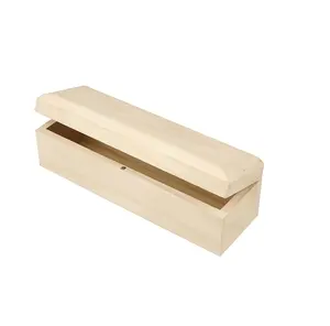 뜨거운 판매 나무 펜 및 보석 포장 상자 닦지 않은 수제 최신 사각형 모양의 뚜껑 나무 상자