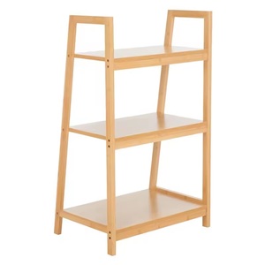 OEM Storage Racks Natural Color Rubber Solid <b>Wood</b> 3-Tier Storage Shelves <b>Units</b> for Living Room Bedroom Bathroom Kitchen - Product Image 3