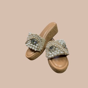 Sandalias de Perlas para Mujer - Sandalias Marrones Cómodas para Exteriores para Todas las Temporadas - Product Image 3