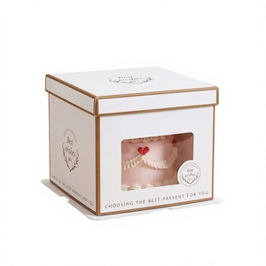 Caja <span class=keywords><strong>para</strong></span> Pastel Transparente con Ventana <span class=keywords><strong>de</strong></span> 6/8/10/12 Pulgadas <span class=keywords><strong>de</strong></span> Alto, Envase <span class=keywords><strong>para</strong></span> Pastel, Admite Logotipo Personalizado - Product Image 5