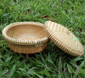 Panier de rangement en bambou artisanal du Vietnam, fabriqué à partir de bambou naturel, parfait pour organiser les objets et améliorer la décoration de la maison - Product Image 3