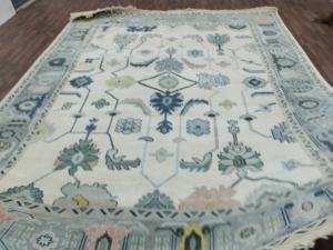 Tapis persan très exigeant Tapis coupé 8x10 & 10x14 pi. Ensemble de tapis noués à la main en laine beige verte faite à la main - Product Image 6