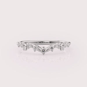 Bague de mariage en argent sterling 925 massif plaqué rhodium avec diamant de laboratoire rond certifié IGI - Product Image 4