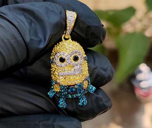 Pendentif Hip Hop en argent 925 plaqué or avec diamant Moissanite certifié GRA VVS, tendance, pour homme - Product Image 5