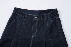 กางเกงยีนส์ทรงหลวมของผู้ชายกางเกงแฟชั่นสตรีทแวร์พร้อมกางเกงยีนส์สีหินสีคริสตัล - Product Image 5