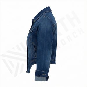 Women Clothing Korean Style Retro Pocket Ripped Denim Short Jacket Stylish Outerwear Casual Streetwear Top Customized Color - Product Image 3