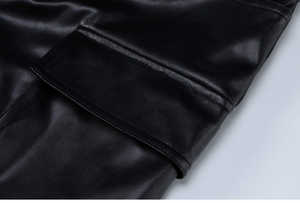 Pantalones de cuero con corte de bota elegante para mujer, cuero genuino de alta calidad, ajuste perfecto para ropa informal y formal - Product Image 2