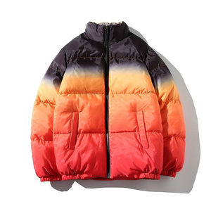 Blouson aviateur d'hiver pour hommes personnalisé de gros vêtements de fitness en duvet noir avec logo motif lettre - Product Image 4