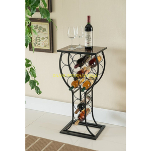 ที่วางขวดสำหรับบาร์ที่บ้านชั้นวางไวน์ทำจากอลูมิเนียมทันสมัยผิวขัดเงามีขอบโค้งดีไซน์แบบตั้งบนเคาน์เตอร์ - Product Image 4