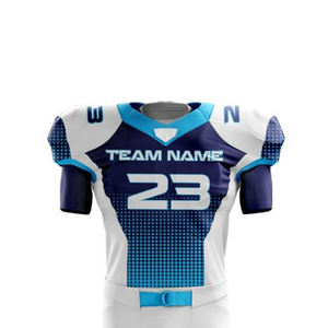 Uniforme de fútbol americano personalizado de alta calidad Ropa deportiva de último diseño con mangas cortas Tallas grandes Precio bajo y tarifa - Product Image 4