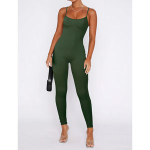 Custom <b>Bodysuit</b> Fashion Sexy Long Jumpsuit Solid Color Backless <b>Strapless</b> Jumpsuit - Product Image 6