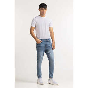 กางเกงยีนส์เดนิมสีฟ้าอ่อนเอวกลาง สไตล์วินเทจ Y2K โกธิค ฮิปฮอป ตกแต่งหมุด ดีไซน์ปะติดปะต่อ สำหรับฤดูหนาว - Product Image 4