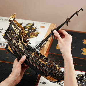 Pirate Warship <b>Model</b> <b>Building</b> Tool Kit a Fun and Imaginative Construction Jeu De Construction - Product Image 3