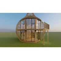 HN02 Design moderne, haute qualité, matériau en bambou préfabriqué industriel, garantie 5 ans, bungalow de 50 m², 40HC, respectueux de l'environnement