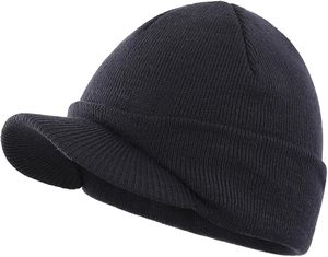 Unisex Casual Winter <b>Beanie</b> Hat Brim Warm Double Knit Cuff Watch Radar 100% Acrylic Hand Knitted Breathable <b>Waterproof</b> Travel - Product Image 1