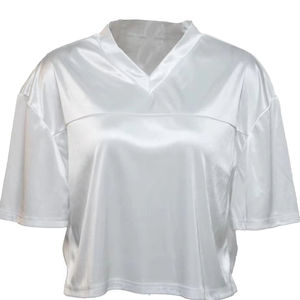 Camiseta de fútbol americano con estampado por sublimación, camiseta de entrenamiento de manga corta y secado rápido, el mejor diseño para mujer, recortada de gran tamaño - Product Image 1