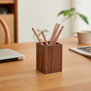 Porte-stylo en bois élégant fabriqué avec un porte-stylo en bois naturel pour le bureau de l'école par l'artisanat croissant - Product Image 3