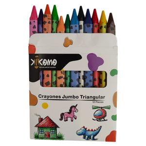 Crayones Triangulares de Colores, Paquete de 12 Piezas - Product Image 4