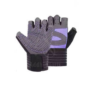 Gants d'haltérophilie en cuir confortables pour hommes, ajustables et adaptés à la musculation en salle de sport - Product Image 1