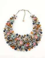 Collier ras du cou perlé artisanal unique pour femme, plaqué or, ethnique, multicolore, design émotionnel, bijoux de mode pour mariage et anniversaire