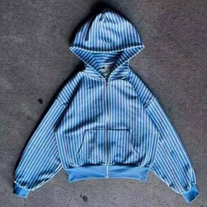 Pull à capuche en coton surdimensionné en détresse Hoodies Logo personnalisé sérigraphie numérique recadrée Vintage lavé à l'acide à capuche pour hommes - Product Image 3