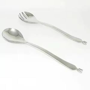 Stainless Steel <b>Salad</b> Server Set with Spoon and Fork Eco-Friendly Dishwasher Safe <b>Salad</b> <b>Tools</b> - Product Image 6