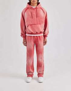 Wholesale 480gsm Heavy Plain Custom Heavyweight Distress <b>Oversized</b> Blank Stone Acid Vintage Wash sun fade <b>Hoodie</b> Vintage <b>Hoodie</b> - Product Image 4