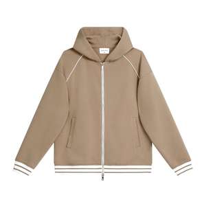 Logo personnalisé de haute qualité 380gsm épais polaire lourde à manches longues vierge surdimensionné uni Streetwear hommes sweats à capuche et sweat-shirts - Product Image 4