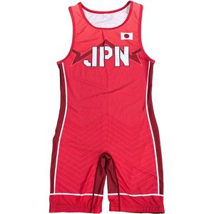 Singlet Rojo de Lucha Libre JPN con Estampado por Sublimación, Spandex Transpirable, Unisex, Ajustado, Estilo Adulto, Logotipo Personalizado, 180g, Servicio OEM - Product Image 5