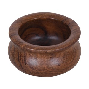 Tazones de madera para servidor de palomitas de maíz o sopa con acabado Natural, uso de catering para restaurante, frutero, almacenamiento de frutas, tazón de madera - Product Image 3