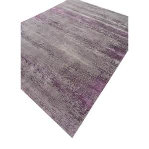 Alfombra Kavi Gris y Negra, Tejida a Mano con Lana, Bambú y Seda, Colección Afterglow, Forma Rectangular Abstracta, para Dormitorio Juvenil - Product Image 2