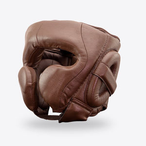 Protège-tête de boxe professionnel pour adultes, protège-tête complet pour arts martiaux, protège-tête de boxe en cuir véritable MUKKA SPORTS - Product Image 1