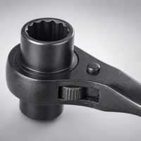 Llave de trinquete de punta afilada de óxido negro, llave de vaso ajustable para andamios y construcción