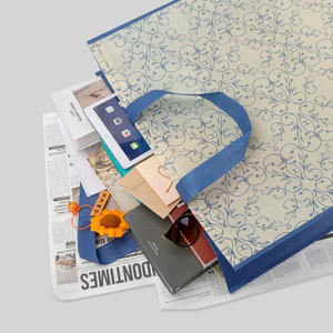 Custom Logo 100gsm Rpet Reusable Durable Eco Friendly Non Woven Large Grocery Tote Shopping Bags - Product Image 5