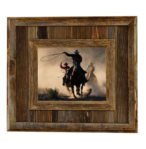 Cadre photo en bois rustique fait main, logo personnalisé, aspect bois vieilli naturel et écologique pour la décoration intérieure, affichage mural/sur table - Product Image 2