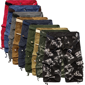 2025 nouveaux shorts Cargo pour hommes taille haute genou longueur Style décontracté en été-vente en gros toile Cargo Shorts 100% coton - Product Image 1