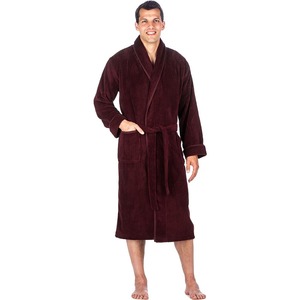 เสื้อคลุมอาบน้ำผ้าแจ็คการ์ดสำหรับผู้ชายเสื้อคลุมอาบน้ำผ้าฝ้าย100% หรูหราชุดอาบน้ำสำหรับโรงแรมดีไซน์ใหม่ OEM - Product Image 1